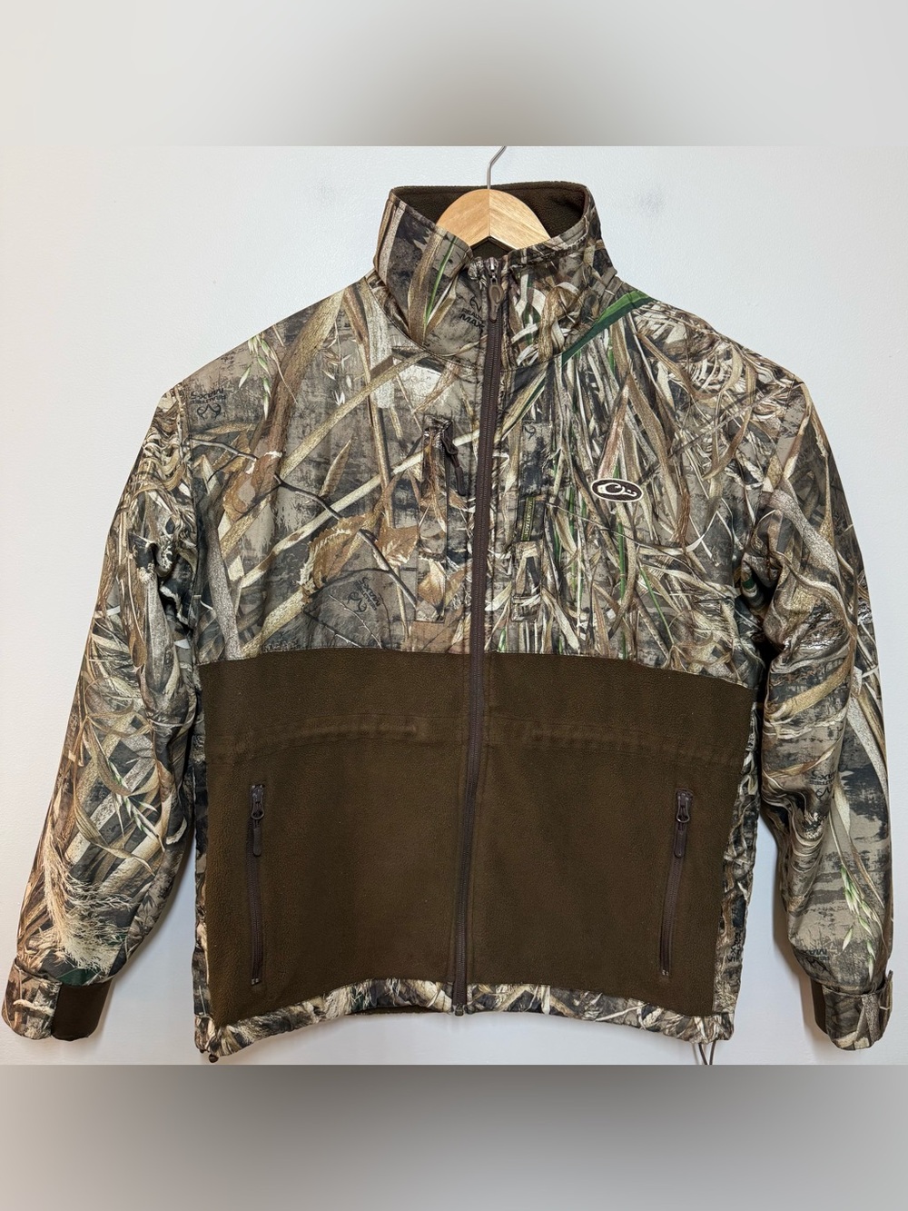 Drake Waterfowl Systems Mens Small Realtree Max-5 Camo Fleece Hunting Jacket